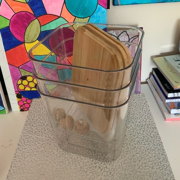 Laundry Storage Set with Gold Lids - Picture 3 of 3